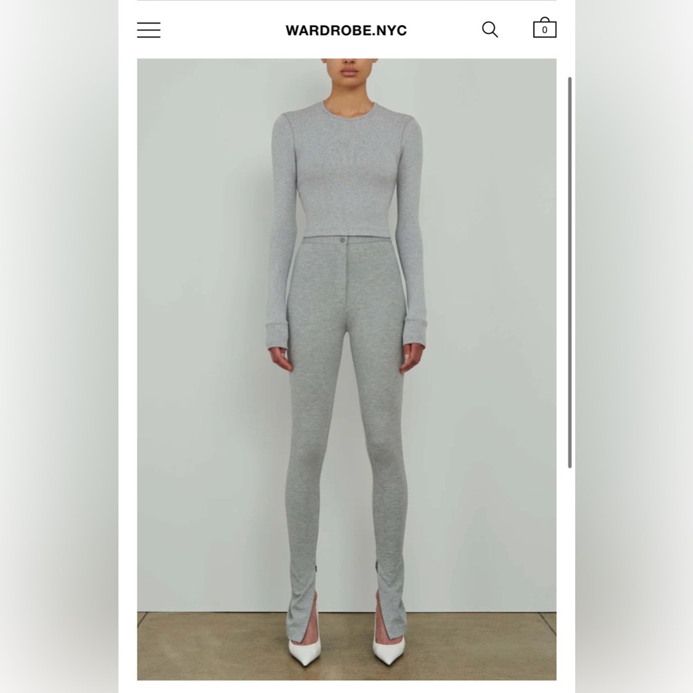 Wardrobe.NYC Hailey Bieber Side Zip Legging sz Small